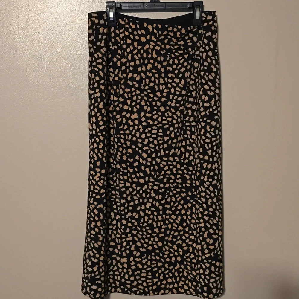 Sanctuary Printed Everyday Midi Skirt Black‎ Yellow Womens Size Medium